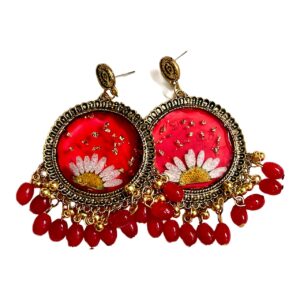RTRJ09 Resin Floral Jhumka