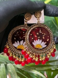 RTRJ09 Resin Floral Jhumka