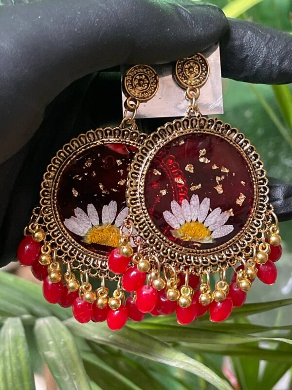 RTRJ09 Resin Floral Jhumka