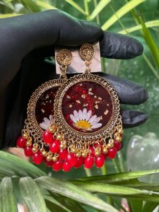RTRJ09 Resin Floral Jhumka