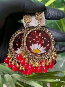 RTRJ09 Resin Floral Jhumka