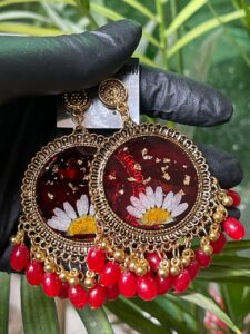 RTRJ09 Resin Floral Jhumka