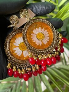 RTRJ08 Resin Floral Jhumka
