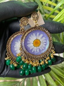 RTRJ010 Resin Floral Jhumka