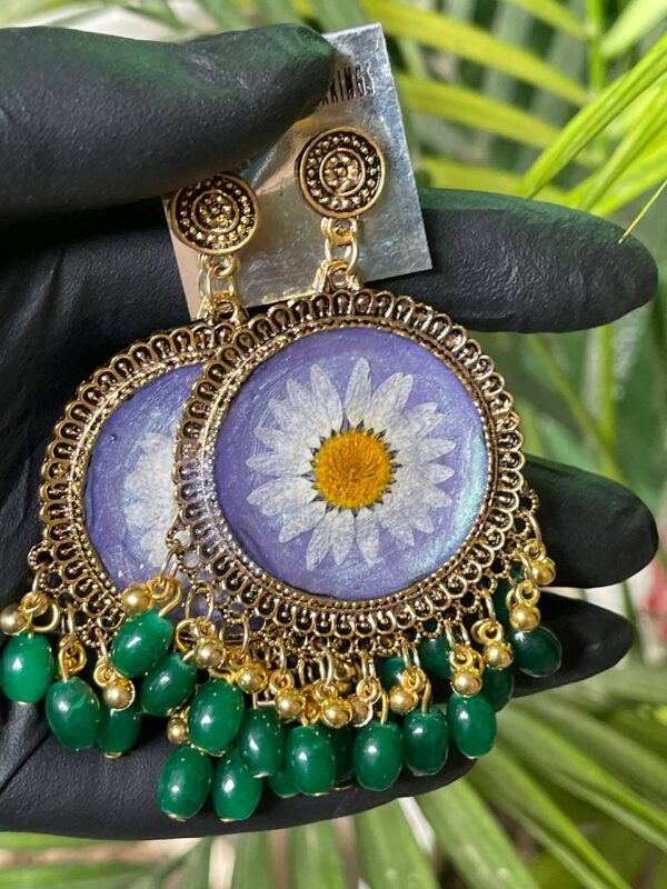 RTRJ010 Resin Floral Jhumka